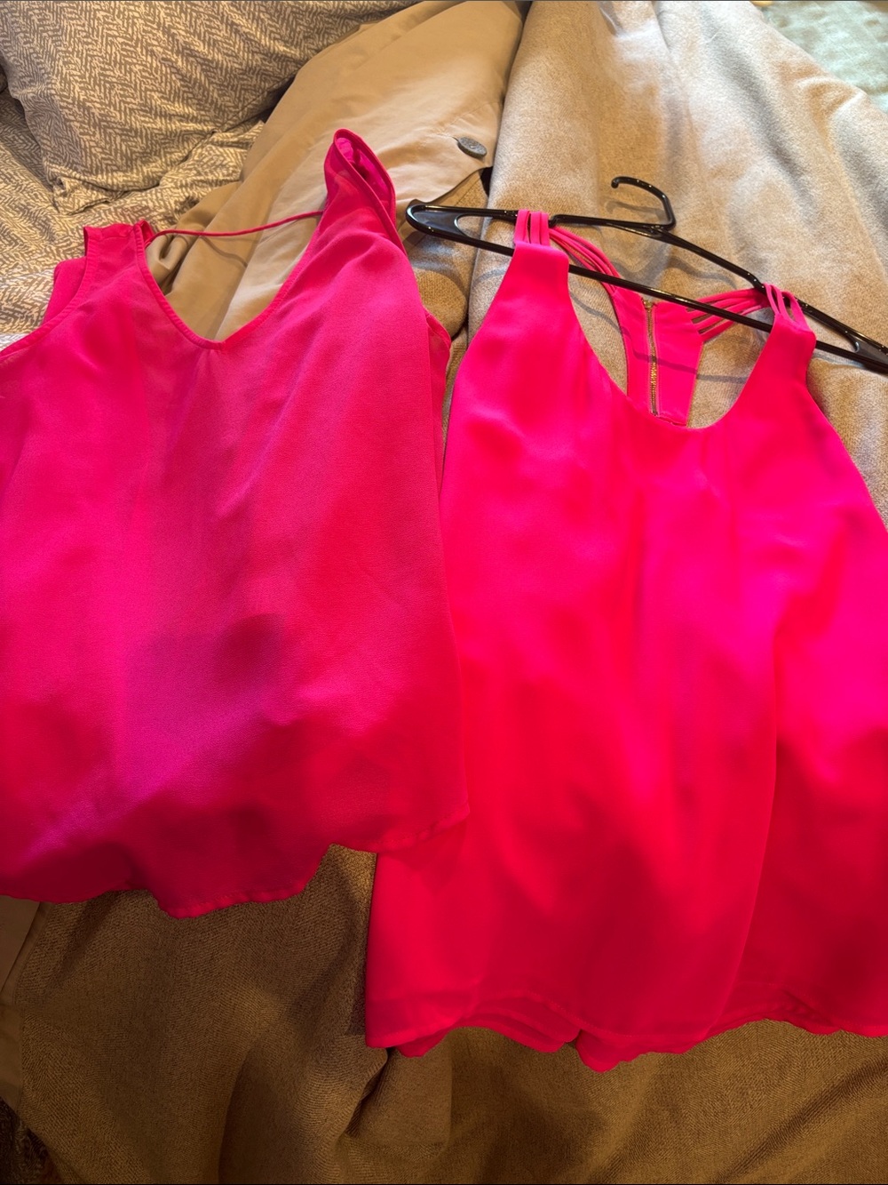 Bright Hot Pink Sleeveless Tank Top